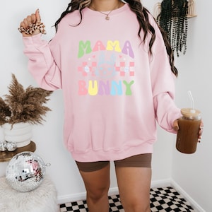 mama bunny Easter sweatshirt design, mama bunny png, mama bunny DTF, mama Easter tshirt design, sublimation design, Easter png design