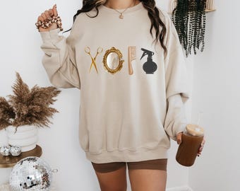 Coquette Hairstylist Sweatshirt Design (PNG Digital Download)