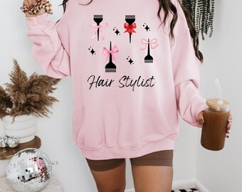 Coquette Hairstylist Sweatshirt Design (PNG)
