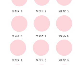 Pink 12 Week Weight Loss Tracker