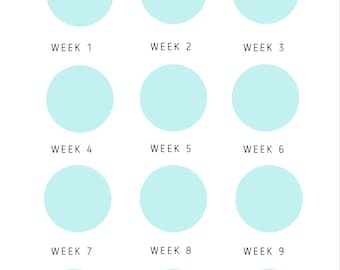 Blue 12 Week Weight Loss Tracker