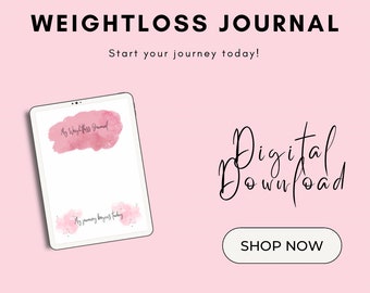 PRINTABLE Weightloss Journal Tracker