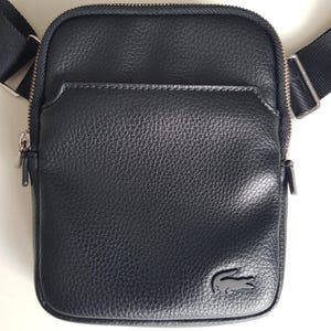 Sacoche Simili Cuir Noir Lacoste