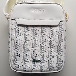 Sacoche Simili Cuir Blanc Lacoste