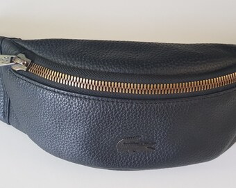 Sac Banane Cuir Noir Lacoste