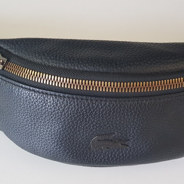 Black Leather Belt Bag Lacoste