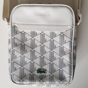 Sacoche Simili Cuir Blanc Lacoste