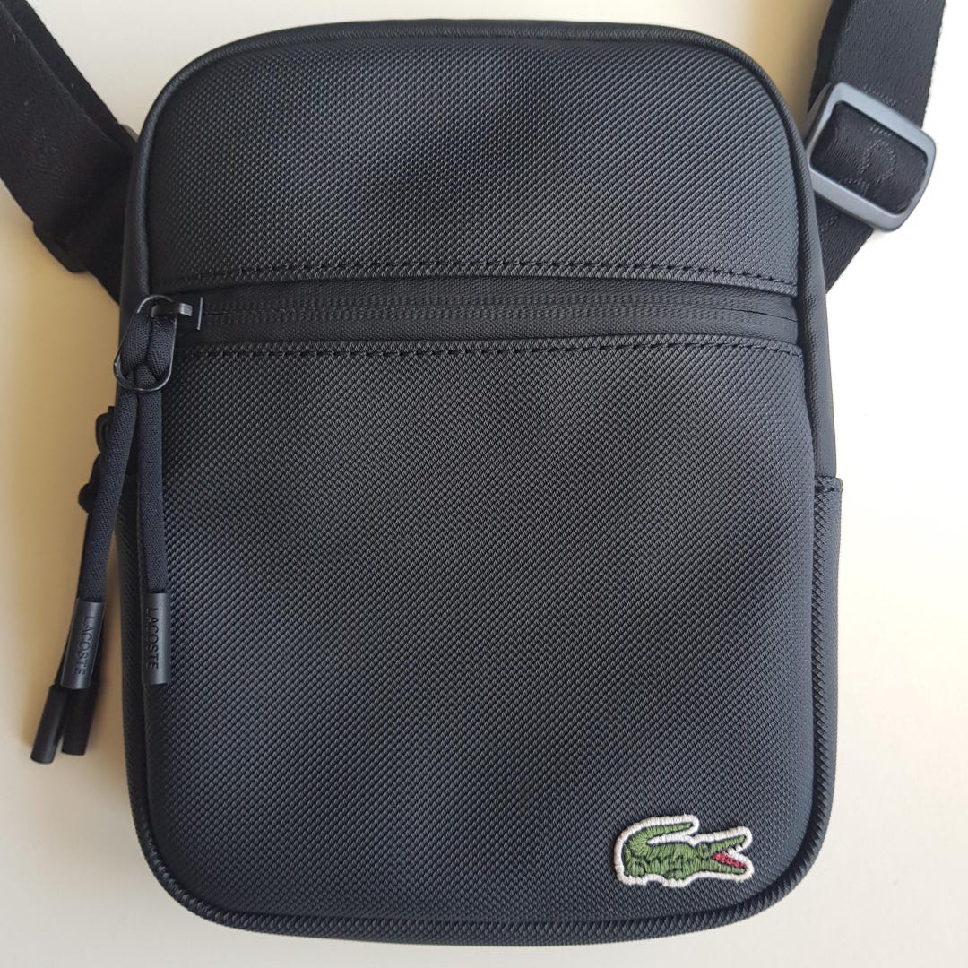 LACOSTE ブラック バッグ LACOSTE ラコステ ナイロン セカンドバッグ セカンドポーチ