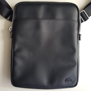 Sacoche Grand Modèle Simili Cuir Noir Lacoste