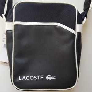 Sacoche Grand Modèle Simili Cuir Noir Lacoste
