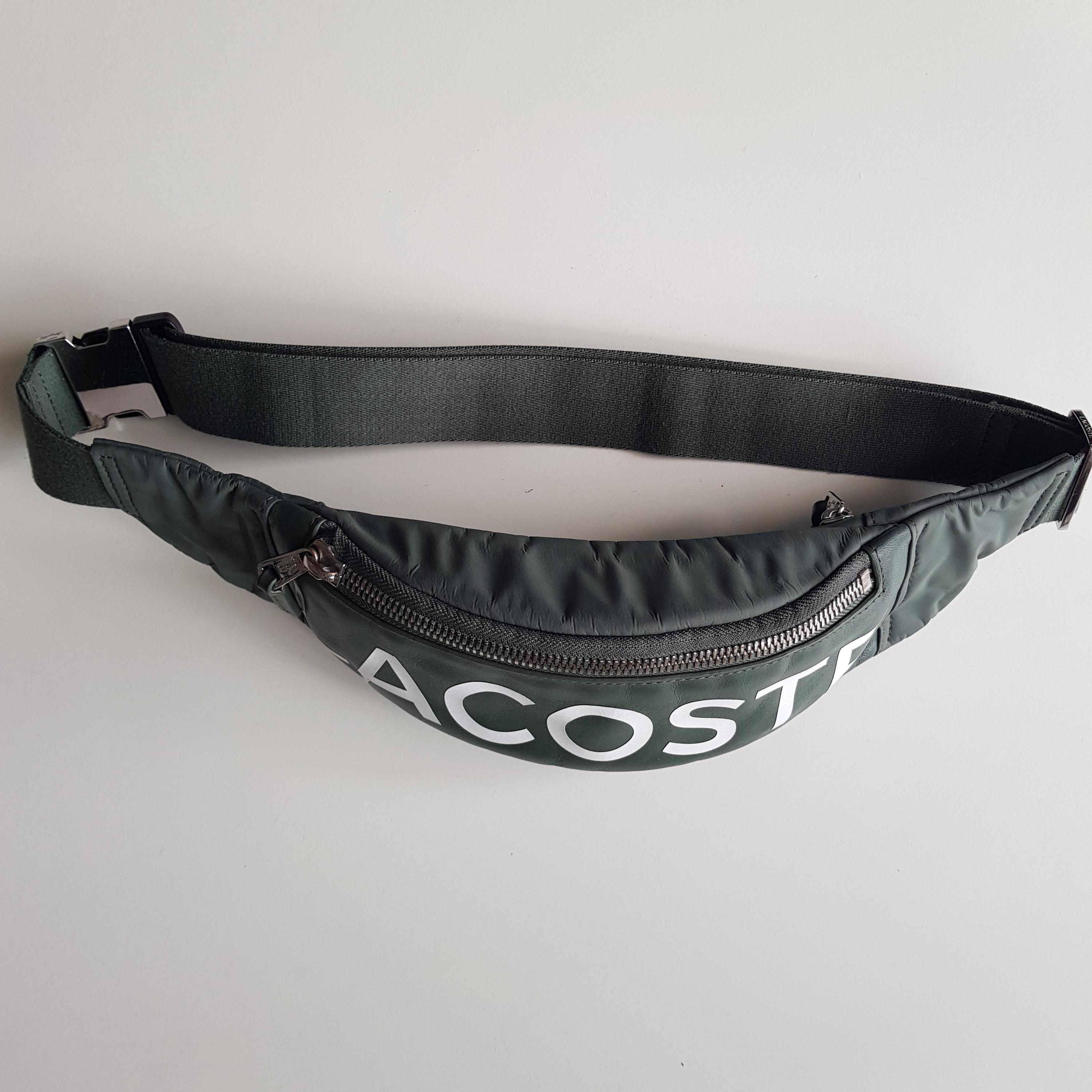 Sac Banane Cuir Nylon Kaki Lacoste France