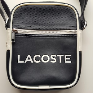 Sacoche Simili Cuir Noir Lacoste