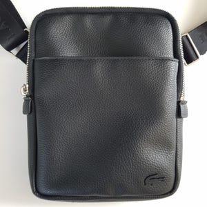 Sacoche Simili Cuir Noir Lacoste