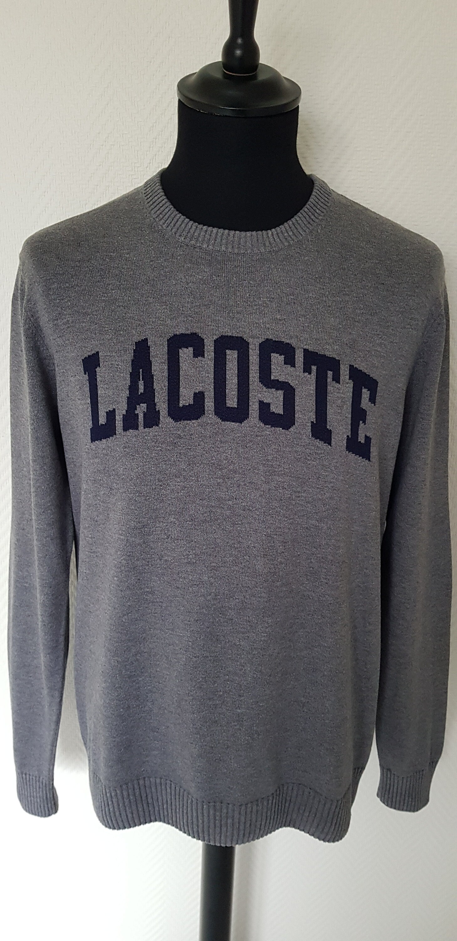 Gray Lacoste Sweater Etsy