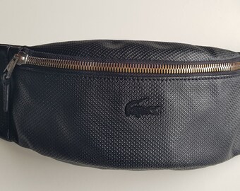 Chantaco Gürteltasche aus schwarzem Leder von Lacoste