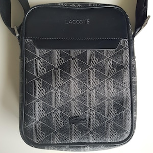 Sacoche Simili Cuir Noir Lacoste