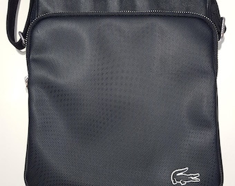 Large Black Lacoste Messenger Bag