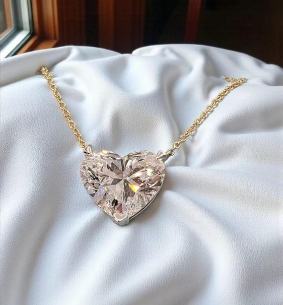 1CT Luxury Pear Cut Center Stone GRA Certified Moissanite  GRA Gold Moissanite Necklace display picture 1