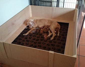 Whelping Boxes Various Sizes Weatherproof Ply With Safety Shelves Individually Made Etsy Canada