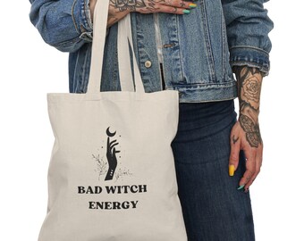 Witch Tote Bag: Bad Witch Energy, 100% Cotton