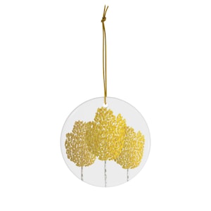 Autumn Aspen Ceramic Ornament