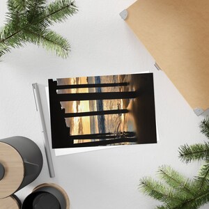 Coucher de soleil sous la jetée - Carte postale, pack de 10