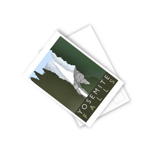 Carte postale minimaliste de Yosemite Falls, pack de 10