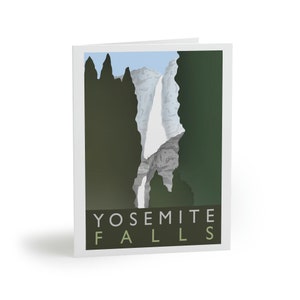 Yosemite Falls Minimalist Greeting Card