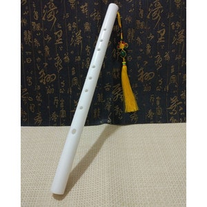 Chinese Flute, Hanfu Flute, Hanfu Musical Instrument, Natural White Jade Flute, White Jade Flute Instrument, Free Flute Film, Gift