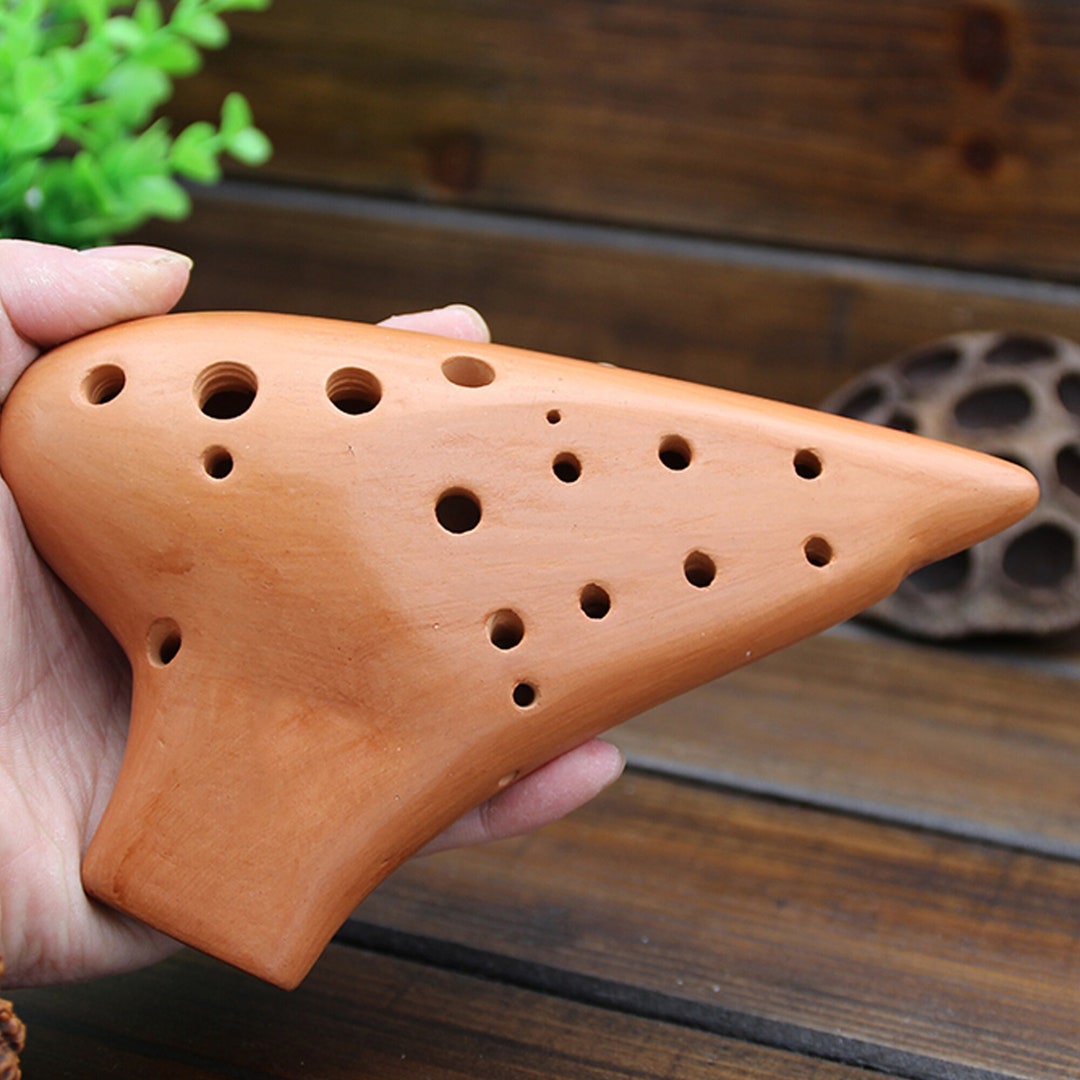 Double Pipe Ocarina Handmade Terracotta 16hole Ocarina Ac Etsy