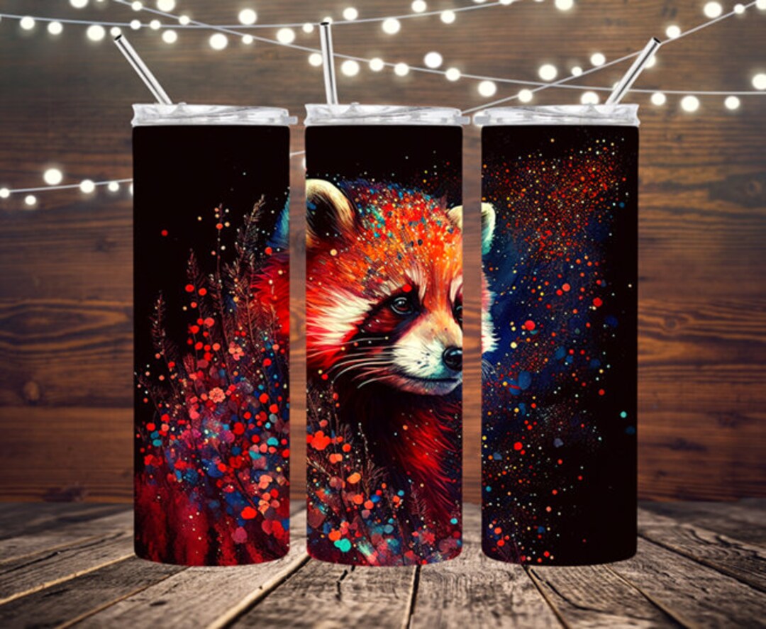 Red Panda - Watercolor Ink Tumbler - 20 Oz - Etsy