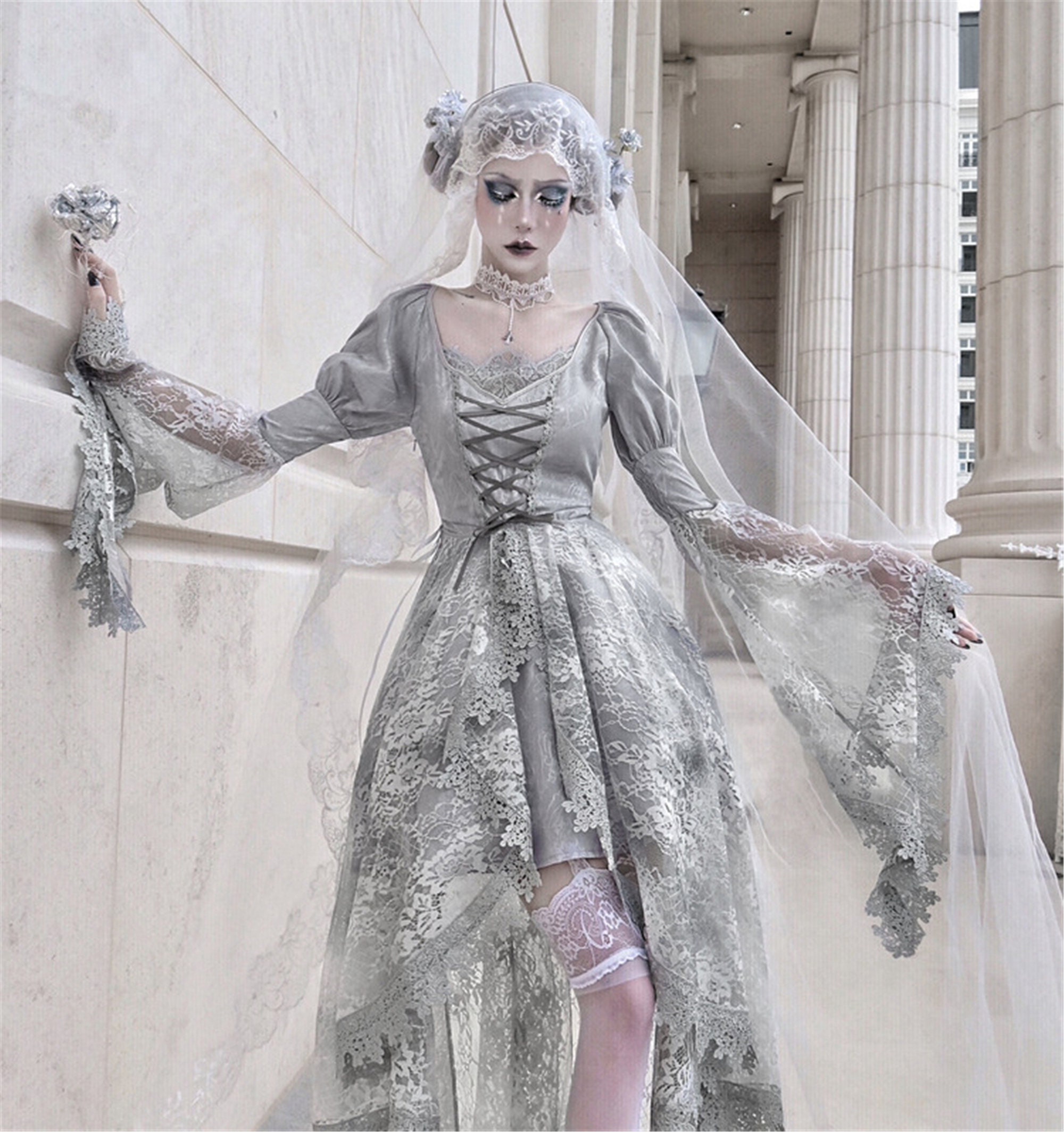 Corpse Bride Dressvampire Dresshalloween Dressvampire - Etsy