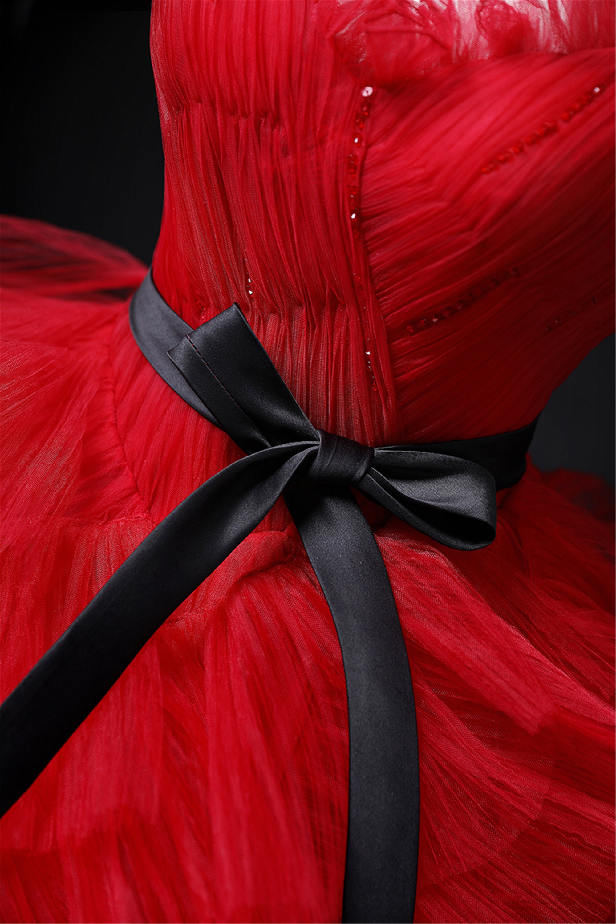 Strap Red Tulle Prom Dress Sleeveless Long Evening Dress - Etsy