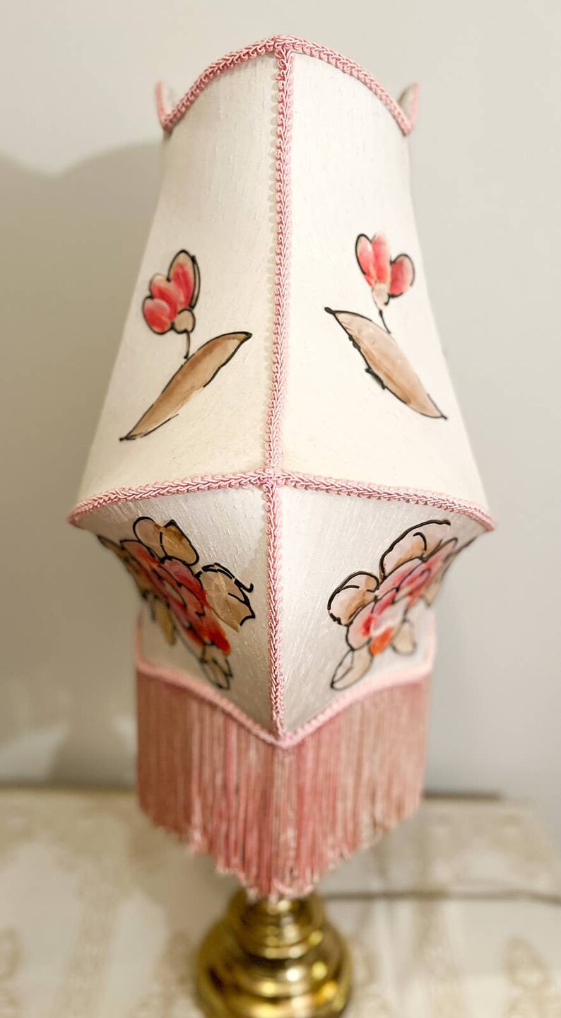 Double Socket Pull Chain Lamp With Victorian Lampshade Etsy