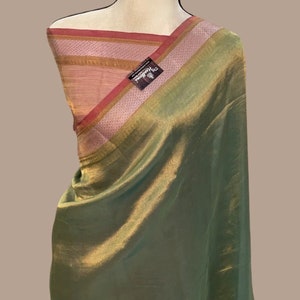 Pure Kora Tissue Handloom Banarasi Saree