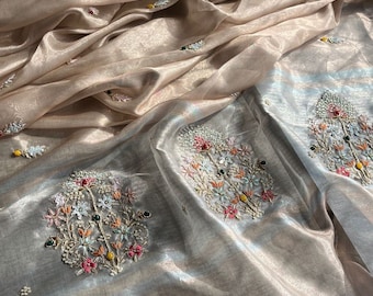 Pure Tissue Silk Banarasi Weaving Saree - Etsy
