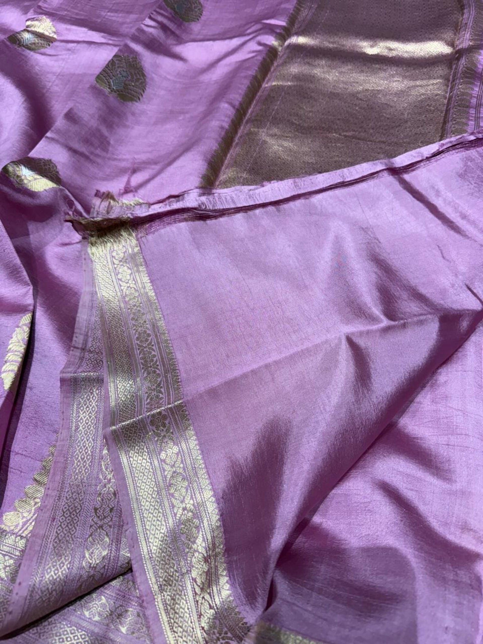 Pure Mango silk handloom zari woven Saree