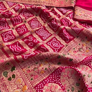 Pure Khaddi georgette Banarasi weaving saree