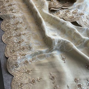 Pure Khaddi georgette Banarasi weaving saree
