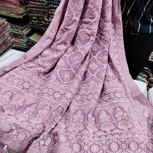 Gray Georgette Chikankari Saree with Multicolor Floral Embroidery