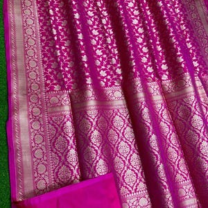 Banarasi handloom khaddi pure katan silk hand woven single golden zari weaving sarees