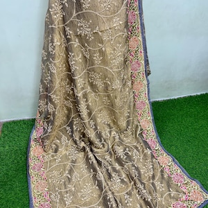 Banarasi handloom pure tissue silk saree with handwork border