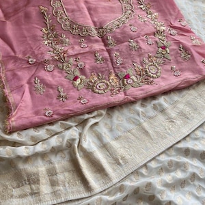 Pure soft Tussar satin saree with Banarasi weaving
