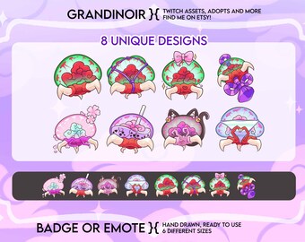 8 insignes Metroid Twitch : émoticônes de joueur kawaii