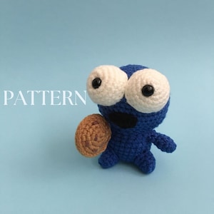 Amigurumi Crochet Pattern for Cookie Monster (PDF in English) | Crocheted Plush