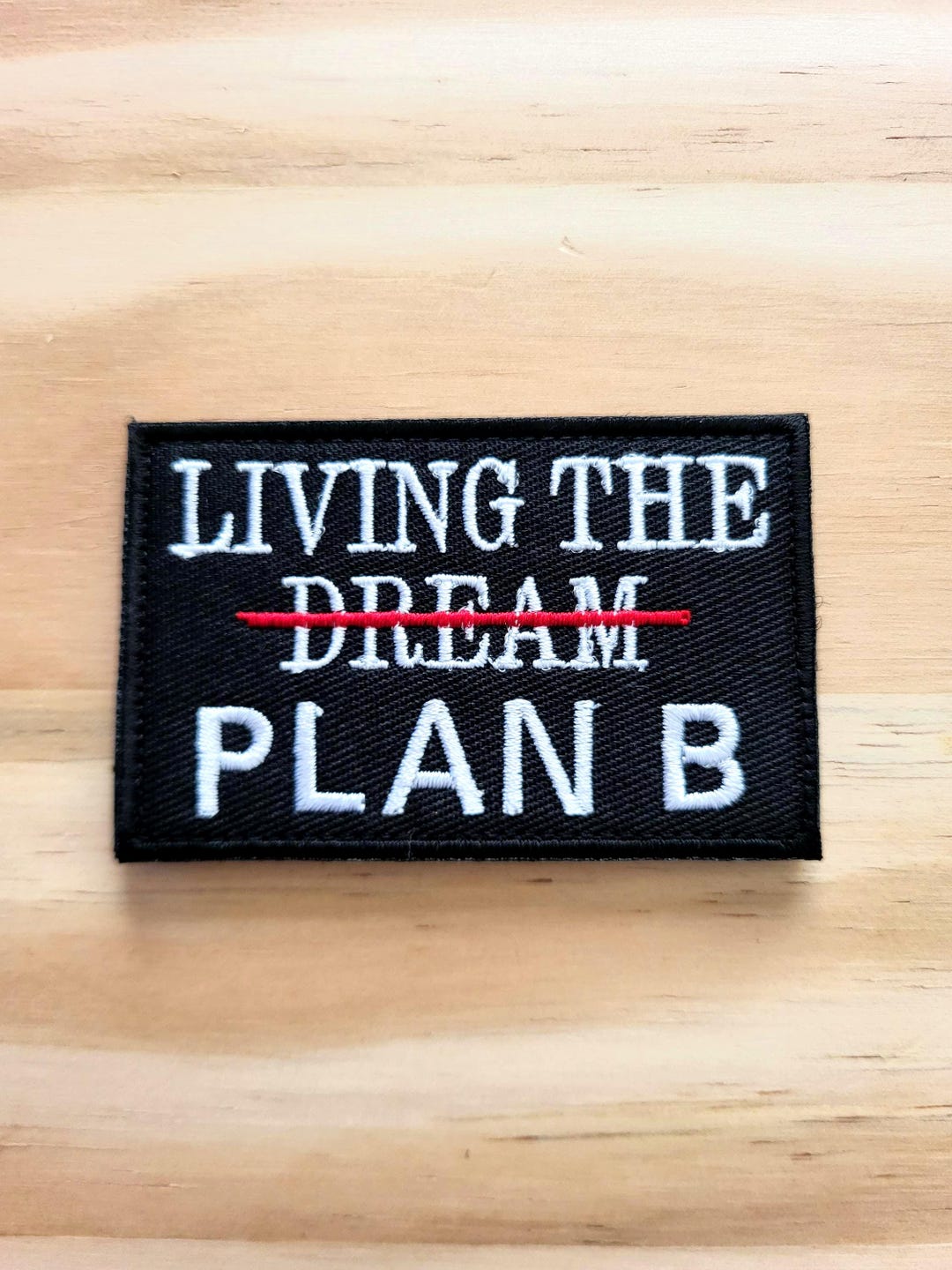 LIVING the PLAN B Tactical Morale Patch Hook and Loop - Etsy