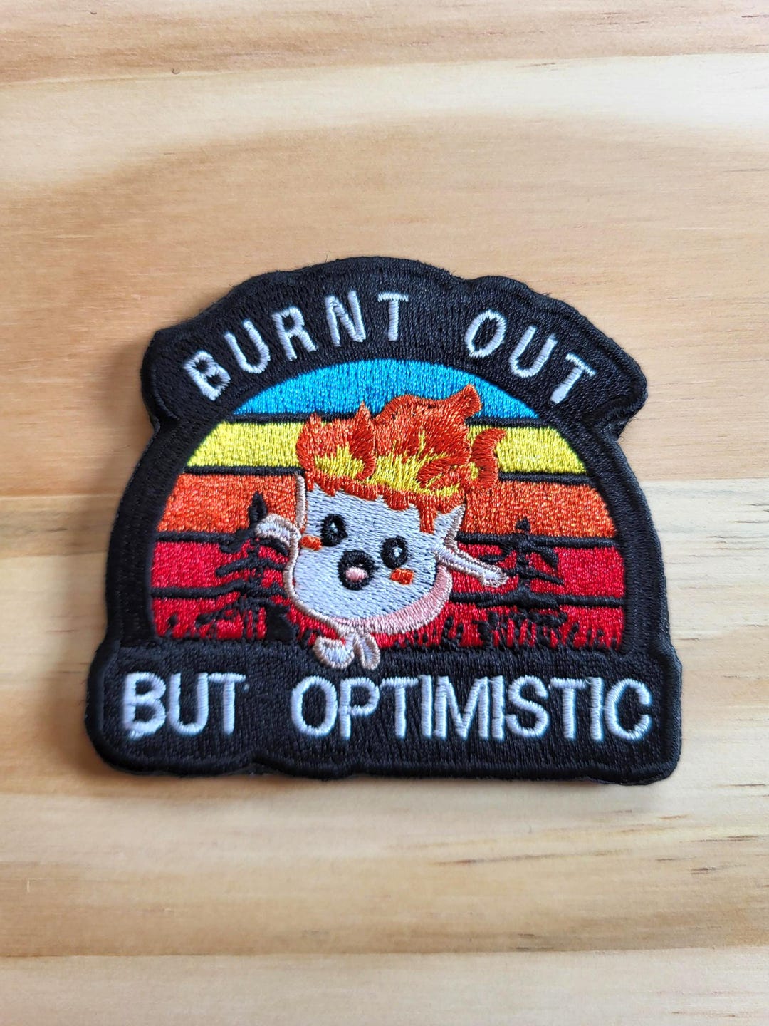 BURNT Out BUT OPTIMISTIC Tactical Morale Patch Hook and Loop - Etsy