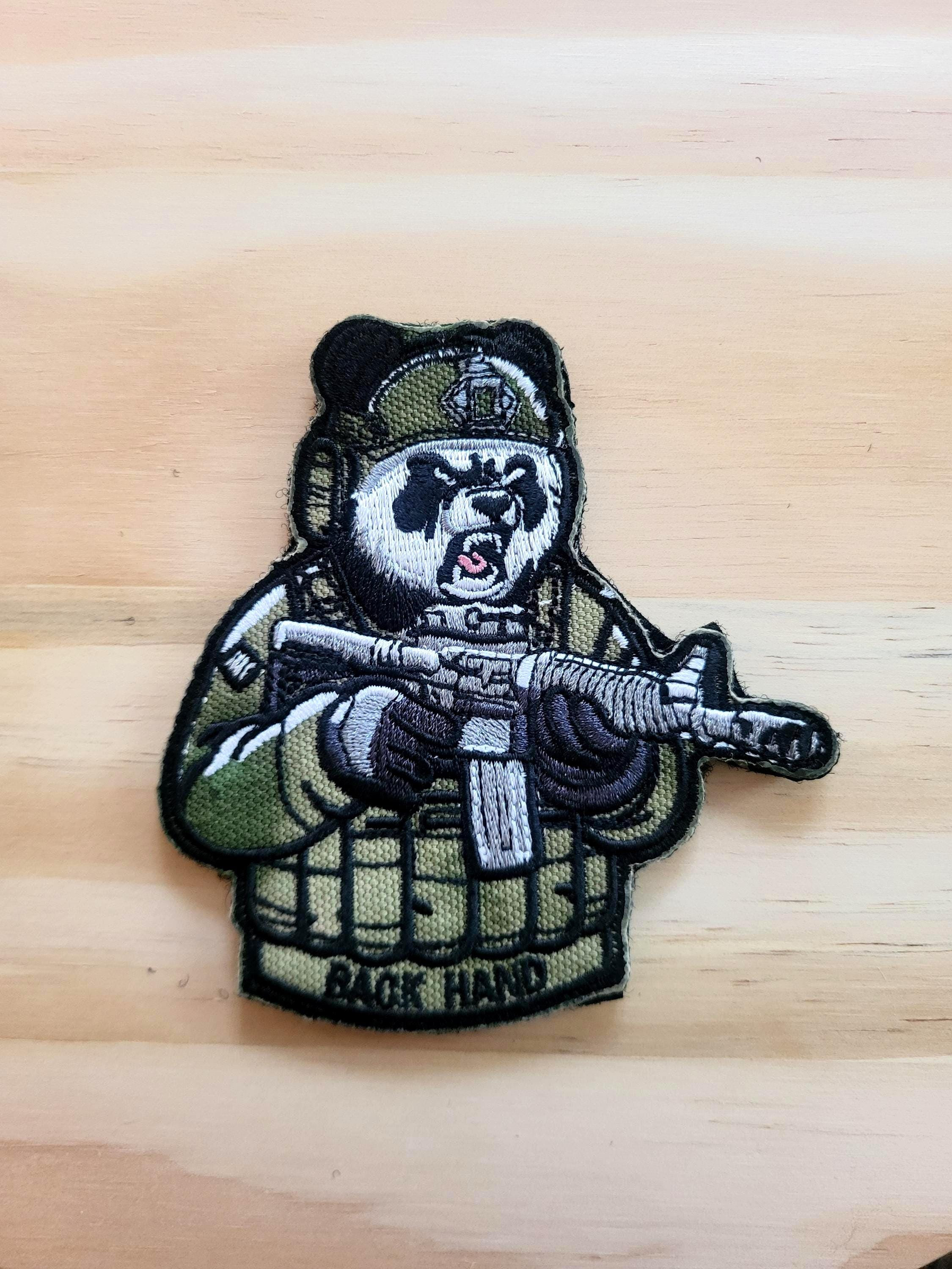PANDA FIGHTER Tactical Morale Patch Hook and Loop - Etsy