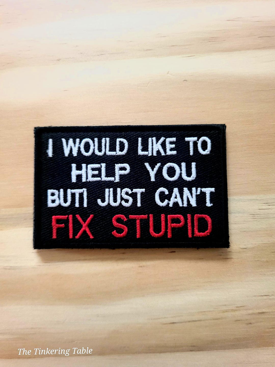 CANT FIX STUPID Tactical Morale Patch Hook and Loop - Etsy