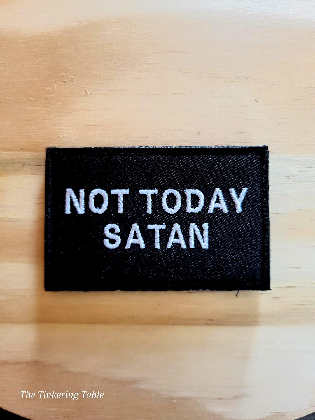 NOT TODAY SATAN Tactical Morale Patch Hook and Loop - Etsy